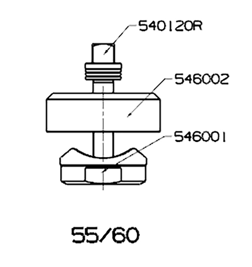 PERFORADOR REDONDO PARA CHAPA  CON RODAMIENTO FORZA SERIE 55